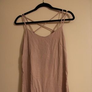 Biege Thread & Supply Cross Strap Mini Dress